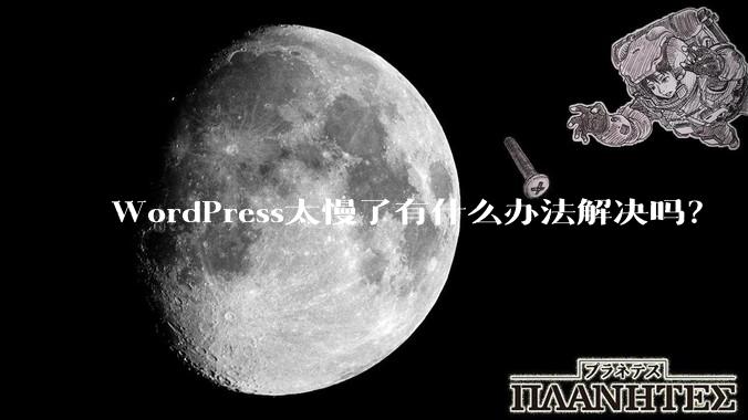 WordPress太慢了有什么办法解决吗？